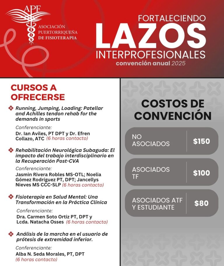 Convención Anual 2025 de la Asociación Puertorriqueña de Fisioterapia