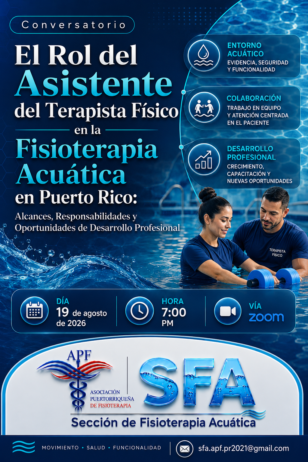 Asistente del Terapista Físico en Fisioterapia Acuática